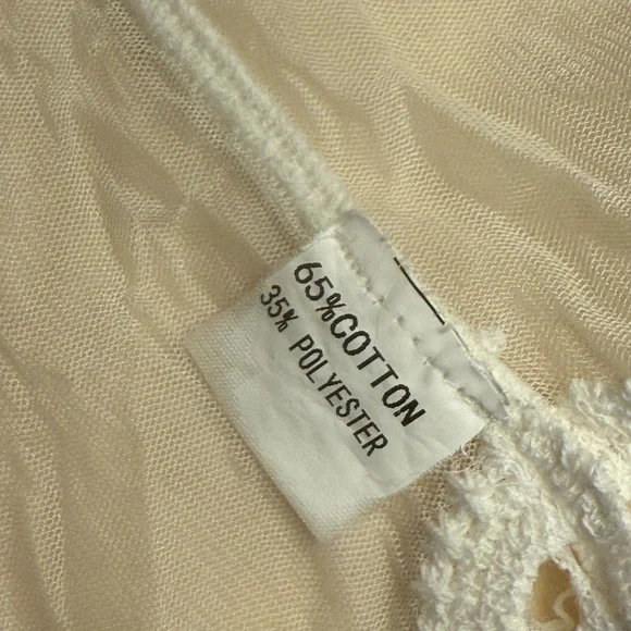 Vintage Style Embroidered White Lace Kimono Jacket/Coverup, One Size - Picture 13 of 14